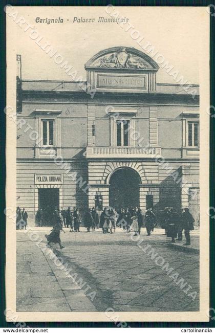 Foggia Cerignola Palazzo Municipale Polizia Urbana cartolina WX7189