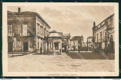Foggia San Severo Piazza Castello cartolina RT1596