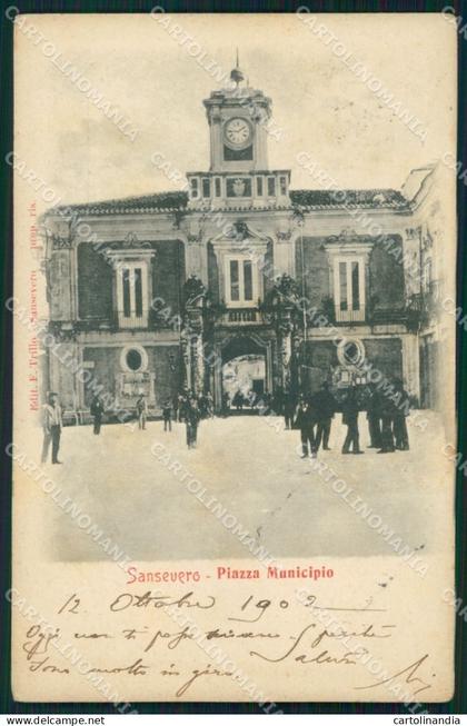 Foggia San Severo Piazza Municipio cartolina VK3560