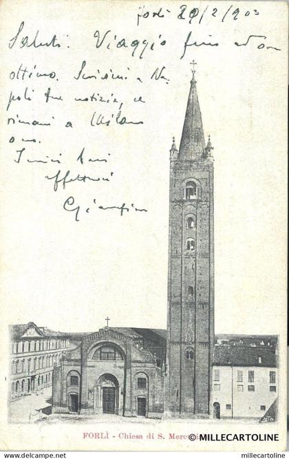 FORLI' - Chiesa di S. Mercuriale 1903 Forlì