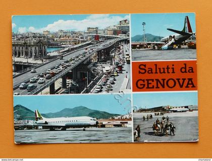 Cartolina Genova - Varie Vedute - Aeroporto - 1967