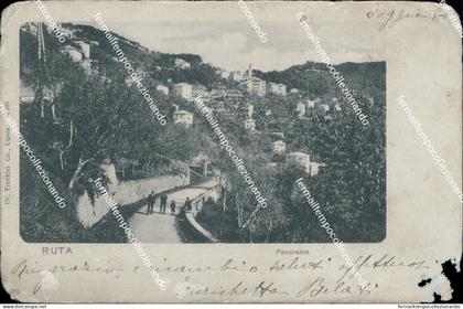 ch406 cartolina ruta provincia di genova inizio 900 strappi vari