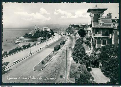 Genova città Corso Italia San Nazzaro Foto FG cartolina MZ4829