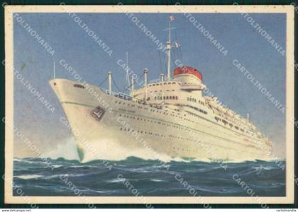 Genova Italia Navigazione Giulio Cesare FG cartolina KB3889