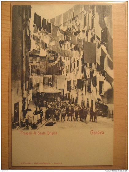 ITALY Genova truogoli di Santa Brigida F Cicolari galleria Mazzini child Genoa card Italia