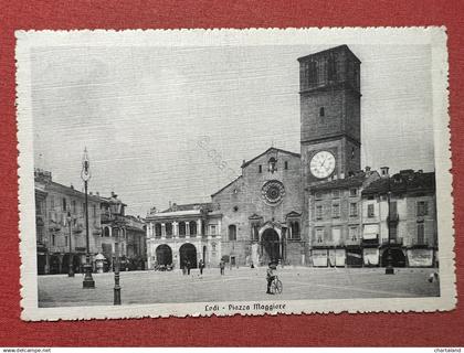 Cartolina - Lodi - Piazza Maggiore - 1913