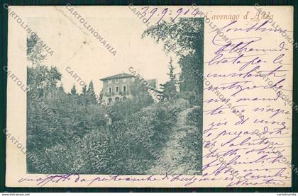 Lodi Cavenago d'Adda PIEGHINA cartolina QK3545