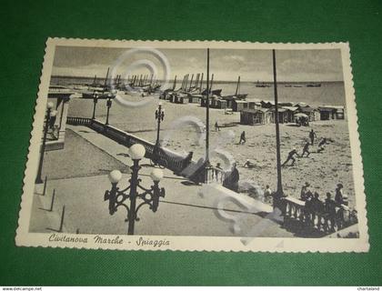 Cartolina Civitanova Marche - Spiaggia 1942
