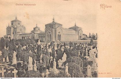 B659 Italy Milano Milan Cimitero monumentale Cemetery vintage postcard
