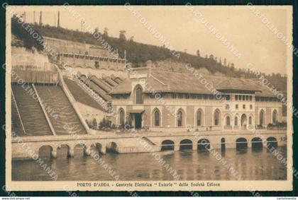 Milano Cornate Porto d'Adda Centrale Elettrica Società Edison cartolina RT0185