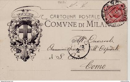 #MILANO: testatina-CART. POSTALE  COMUNE DI MILANO 1912
