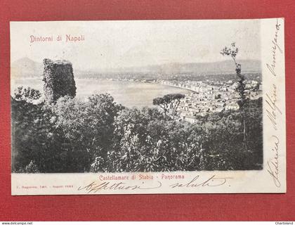 Cartolina - Dintorni di Napoli - Castellammare di Stabia - Panorama - 1902