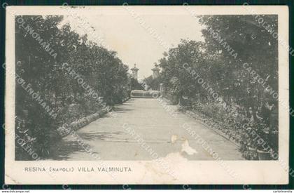 Napoli Ercolano Resina ABRASA PIEGHINA cartolina XB2506