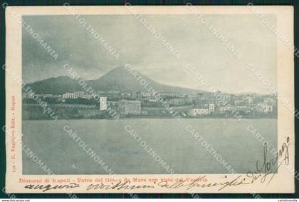 Napoli Torre del Greco Vesuvio cartolina XB0066