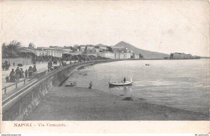 B660 Italy Napoli Naples Via Caracciolo vintage postcard