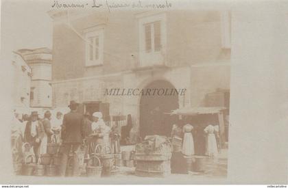 MARANO DI NAPOLI - La piazza del Mercato 1900 Fotocartolina privata