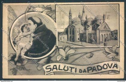 Padova Città Antonio da Padova Saluti da PIEGHE cartolina ZQ2384