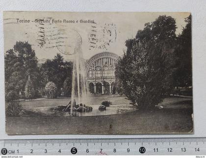 I120055 Cartolina - Torino - Stazione Porta Nuova e Giardini - VG 1924