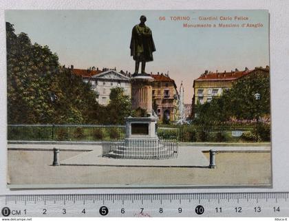 I120046 Cartolina - Torino - Giardini Carlo Felice Monumento a Massimo D'Azeglio