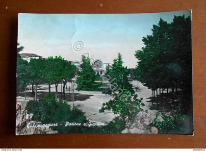 Cartolina Salsomaggiore (Emilia Romagna) - Stazione e Giardini - 1954
