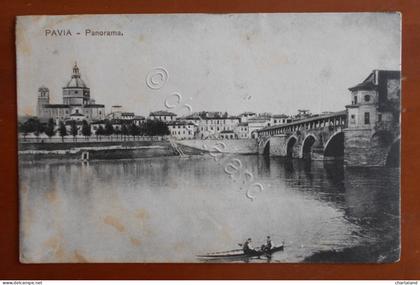 Cartolina Pavia - Panorama - 1918