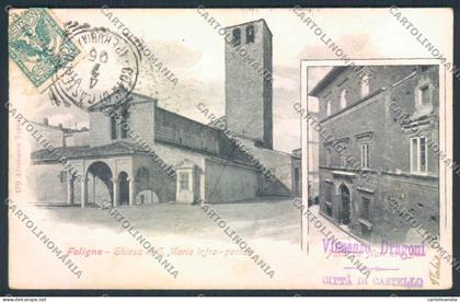 Perugia Foligno cartolina MQ1422