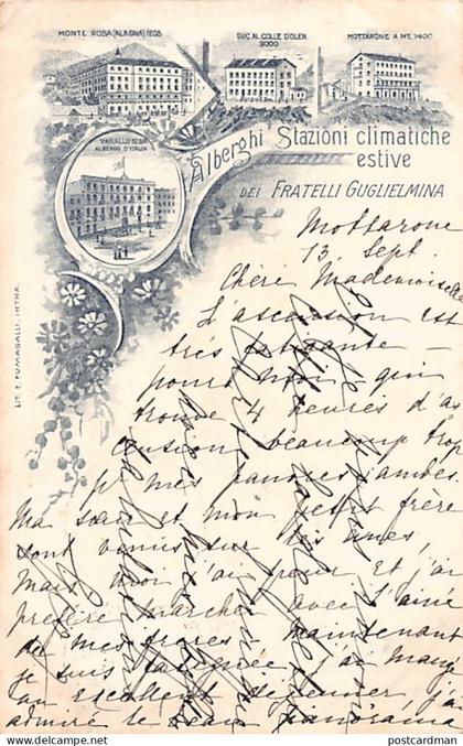 Italia - VARALLO SESIA (VC) Alberghi Stazioni climatiche estive dei Fratelli Guglielmina