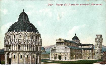CPA Pisa del Duomo coi principali Monumenti