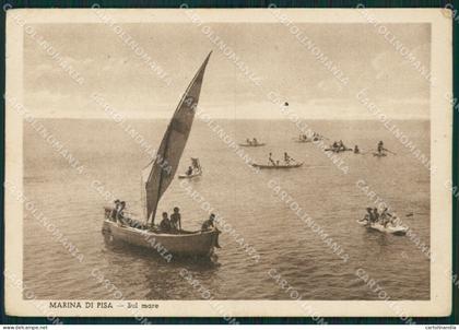 Pisa Marina di Pisa Barca ANGOLINO SCOLLATO FG cartolina ZK0842