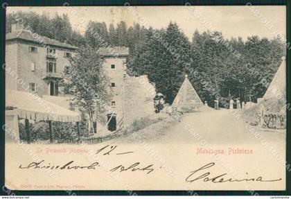 Pistoia Abetone Piramidi PIEGHINA cartolina XB0372