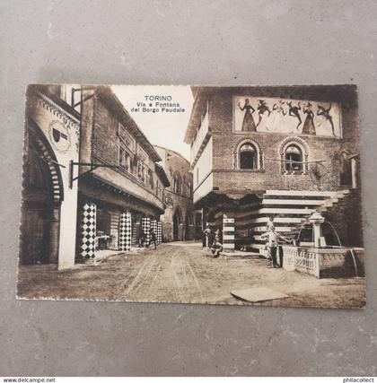 Torino  - Italy // Via e Fontana del Borgo Feudale 19??