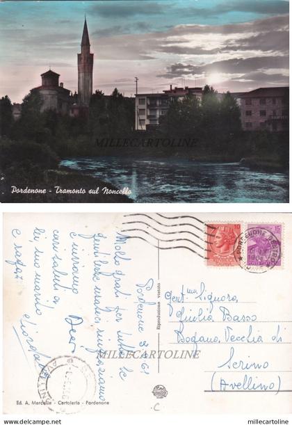 PORDENONE: Tramonto sul Noncello    1961