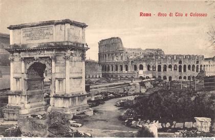 A651 Italy Rome Rome Arco di Tito e Colosseo Colosseum Arch postcard
