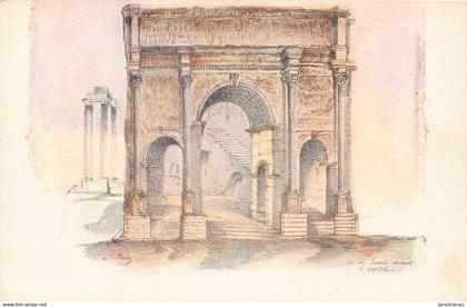 A935 Italy Rome Roma Arch of Constantin litho postcard