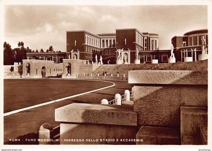 B026 Italy Rome Rome Foro Mussolini Stadio e Accademia RPPC postcard