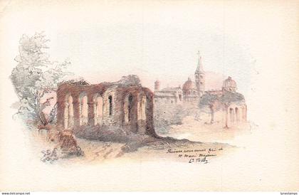 A935 Italy Rome Roma Aqua Marcia Aqueduct litho postcard