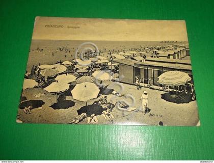 Cartolina Fiumicino - Spiaggia 1950 ca