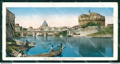 Roma Città Ponte Castel Sant'Angelo mini cartolina MX2712