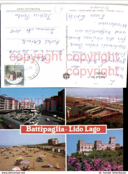 472081,Campania Salerno Battipaglia Lido Lago Strand Schloss Mehrbildkarte