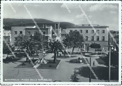 bg610 cartolina battipaglia piazza della repubblica provincia di salerno