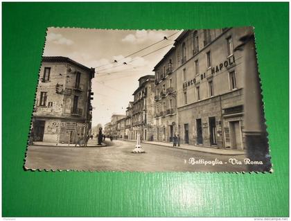 Cartolina Battipaglia - Via Roma 1953