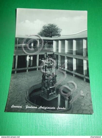 Cartolina Sassari - Fontana Artigianato Sardo 1959
