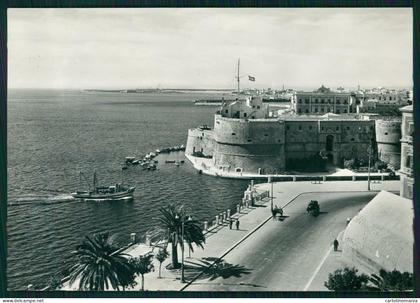 Taranto città Castel Sant'Angelo Barca Foto FG cartolina MZ4931