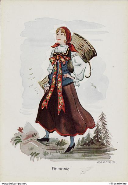 # COSTUMI REGIONALI- Illustratore CALDERINI - PIEMONTE