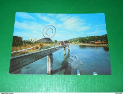 Cartolina Torino -+ Monorotaia ALWEG e Palazzo delle Mostre 1961.