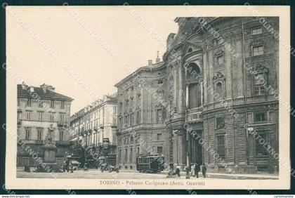 Torino Città Palazzo Carignano Tram cartolina MZ8119