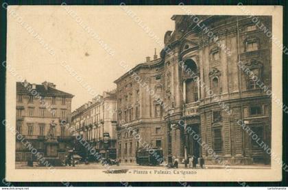Torino Città Piazza Palazzo Carignano Tram cartolina MZ5777