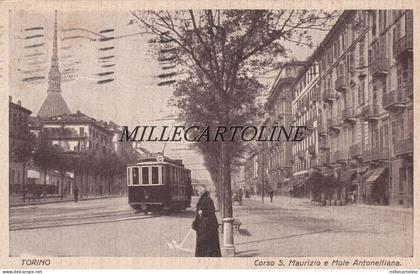 TORINO: Corso S. Maurizio e Mole Antonelliana (Tram) 1927