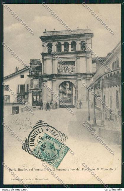 Torino Moncalieri PIEGHINA cartolina QK1633