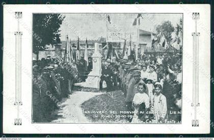 Torino Rivoli Torinese Inaugurazione Monumento Caduti Libia cartolina MT4186